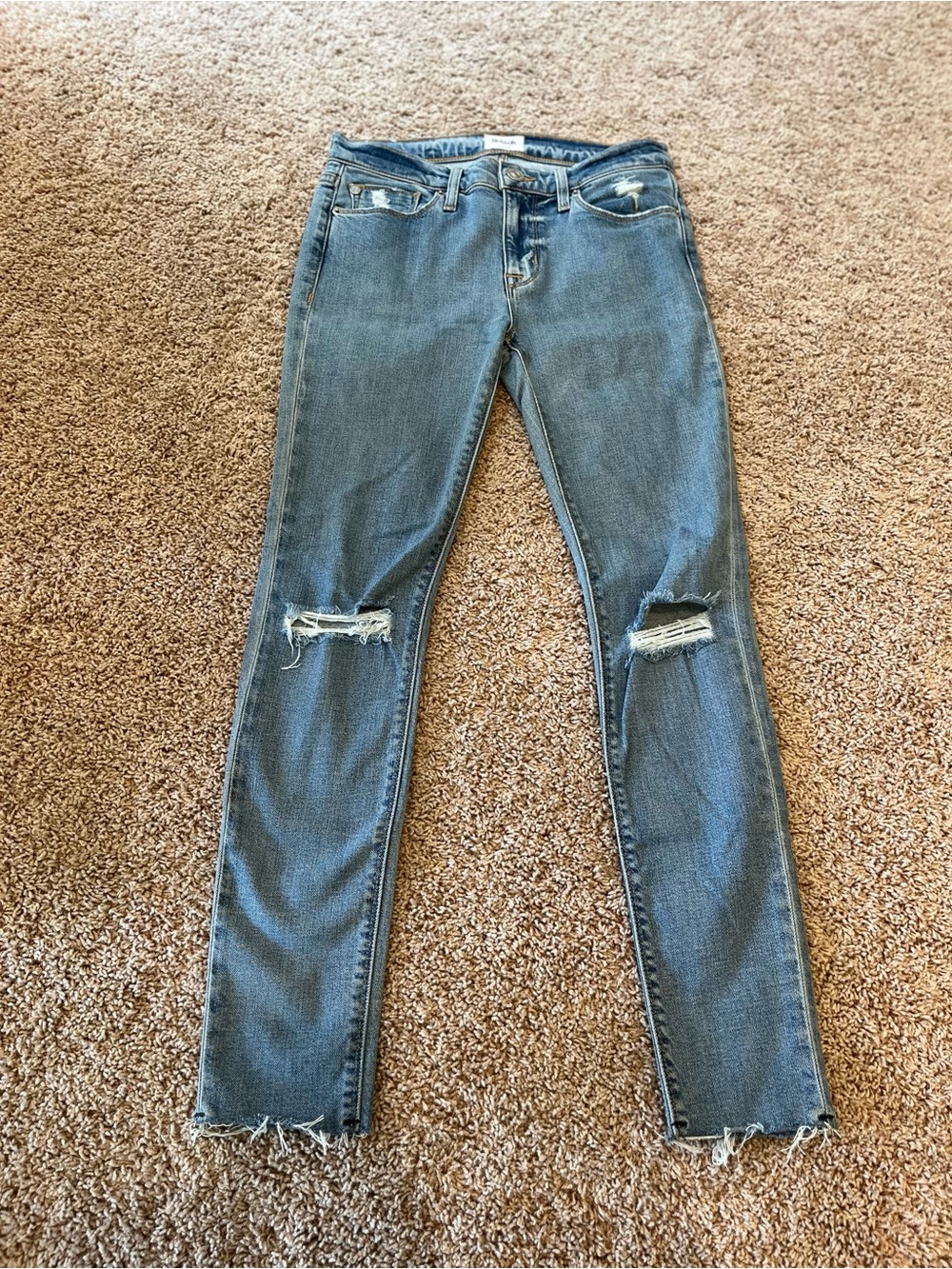 Hudson Nico Skinny Size 26 Ripped Mid-Blue Denim